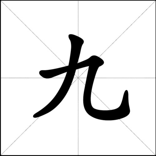 我在厨房做饭,他自己写作业,等我检查的时候一看,"九"字几乎全错了,横