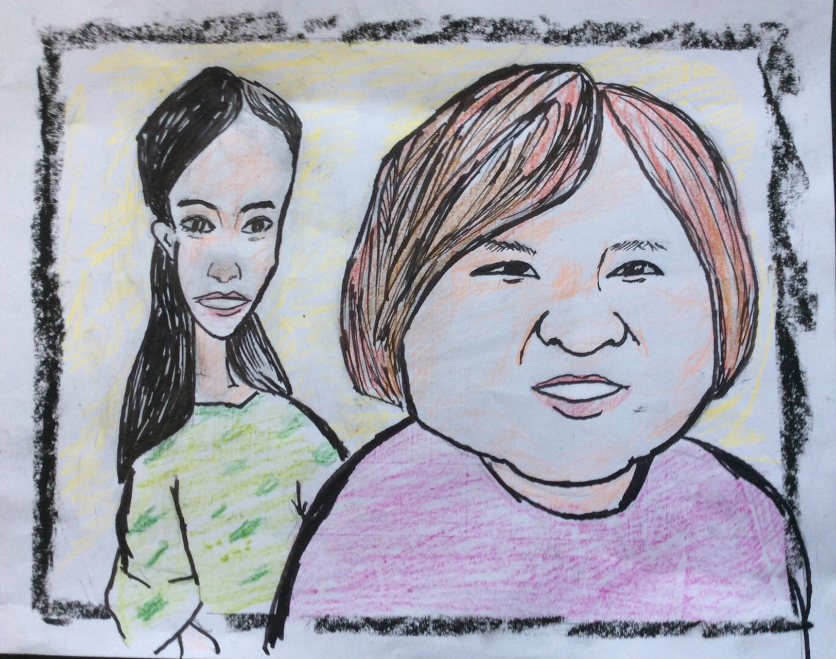 贾玲,张小斐漫画肖像[嘻嘻][嘻嘻][嘻嘻]