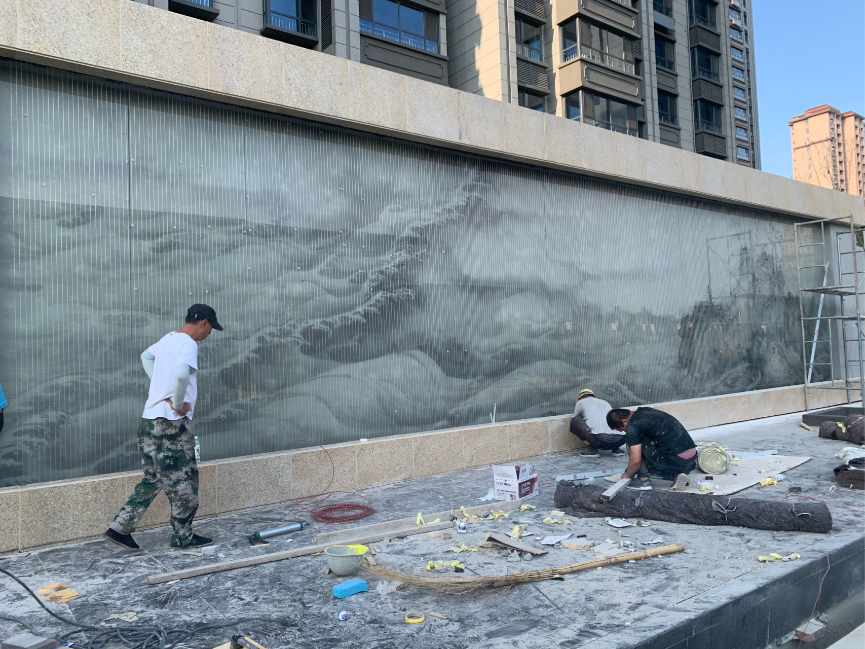 拉线水帘制作安装