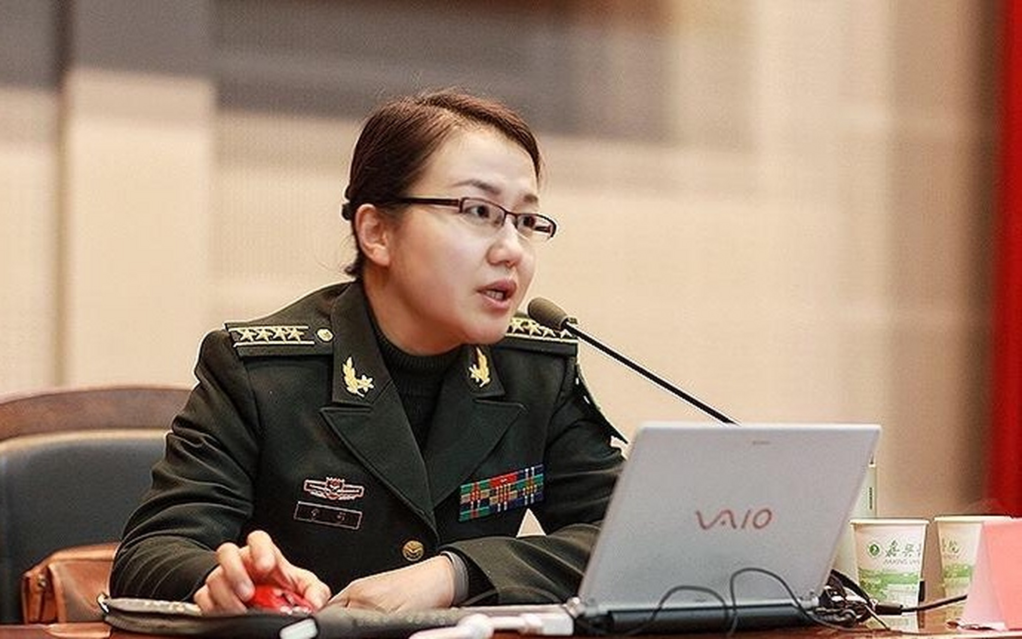 李莉,中国一位漂亮的鹰派女军官.