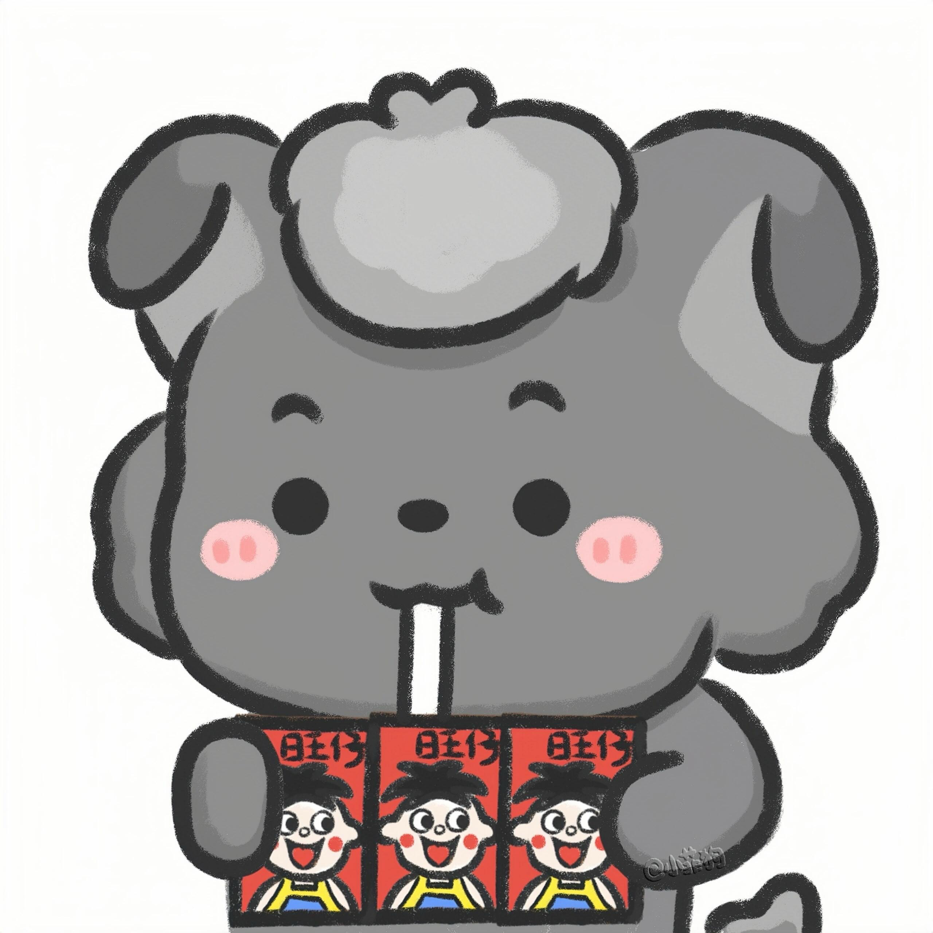 小灰灰超可爱头像来啦~拿图吱声
