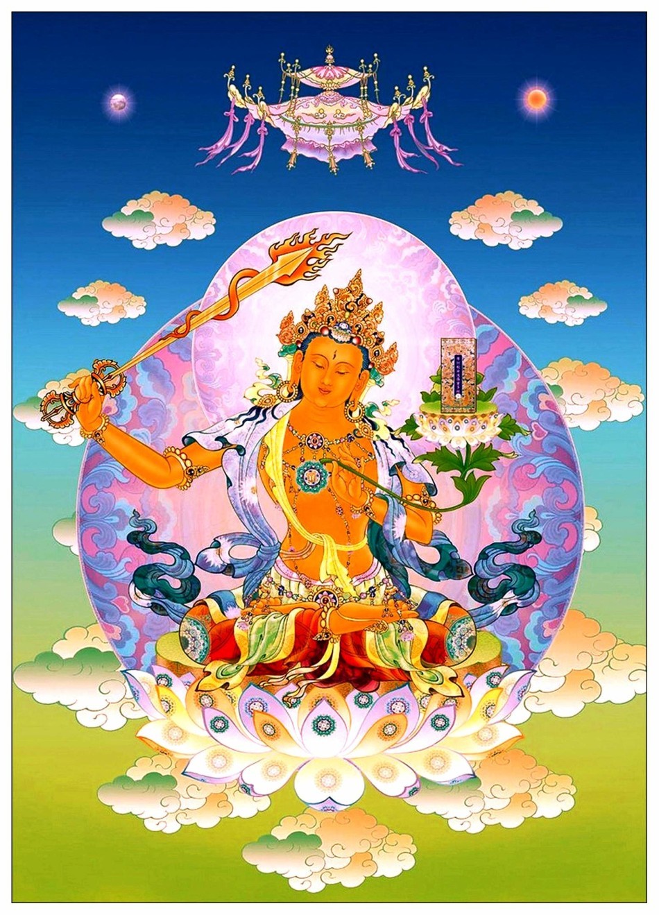 《文殊菩萨心咒》我看我念福慧双增 嗡阿拉巴扎那帝