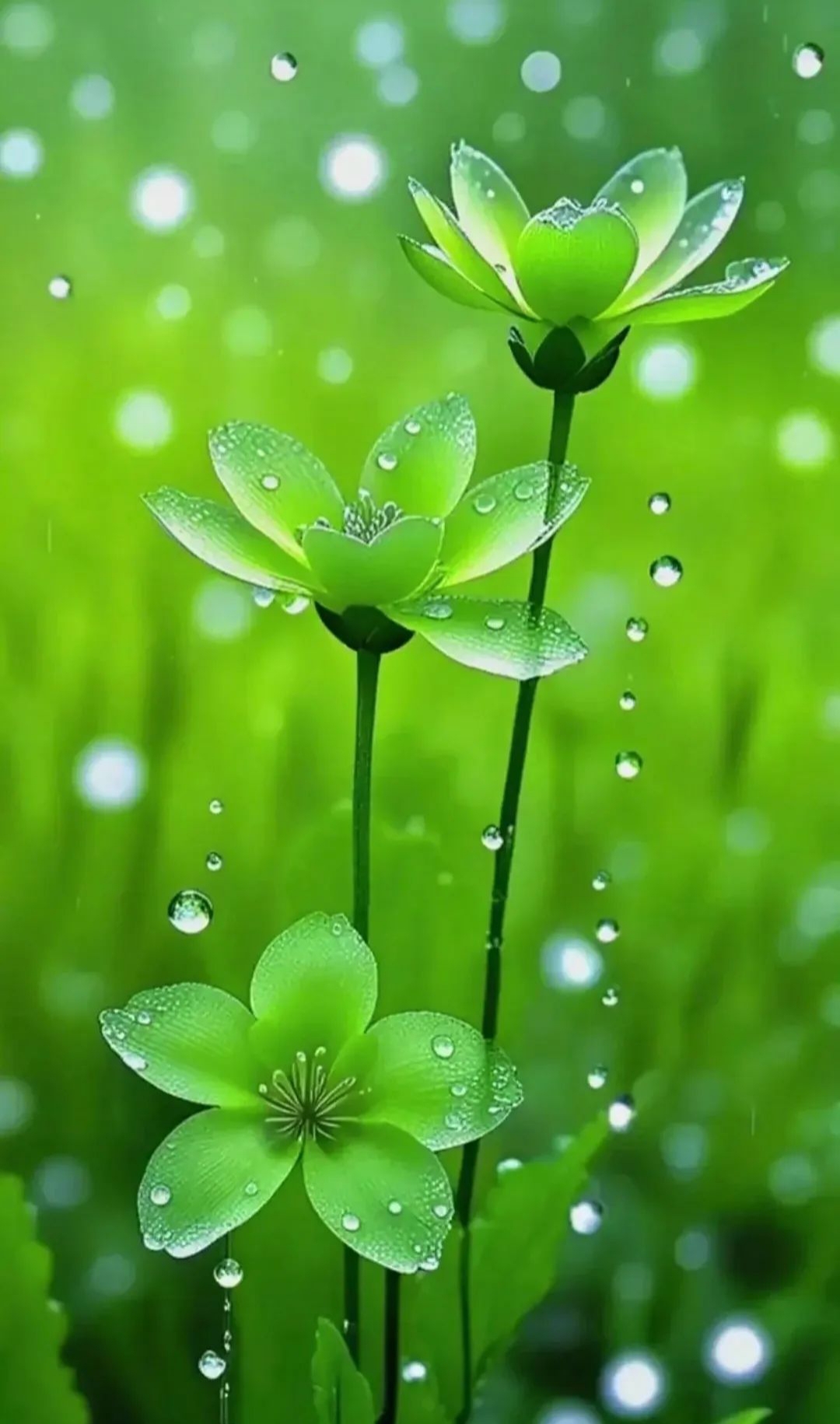 绿韵繁花,治愈系屏保壁纸