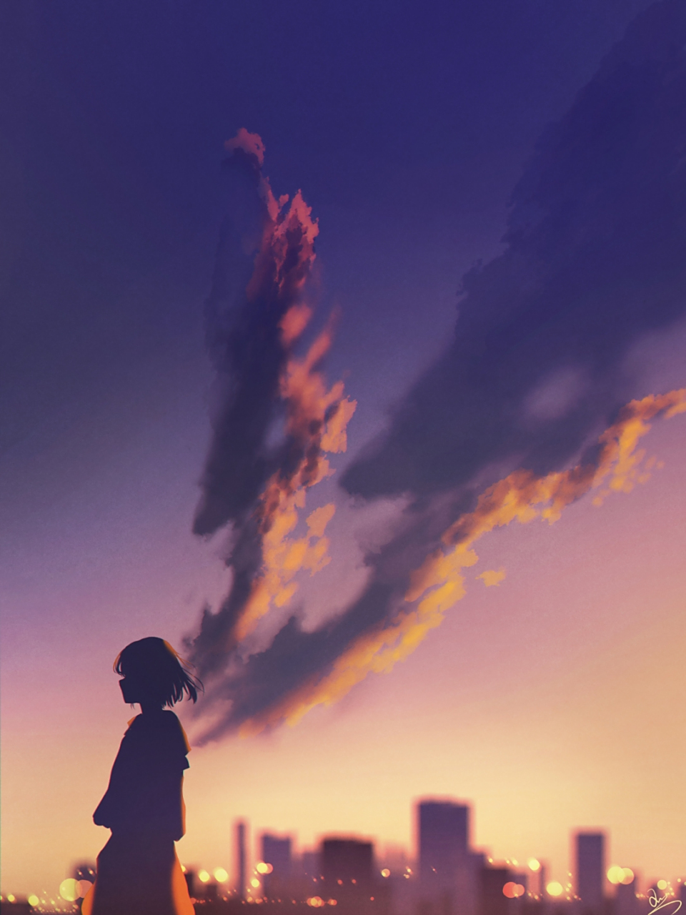 适合做qq空间背景图 画师:画师jw 《天翼》