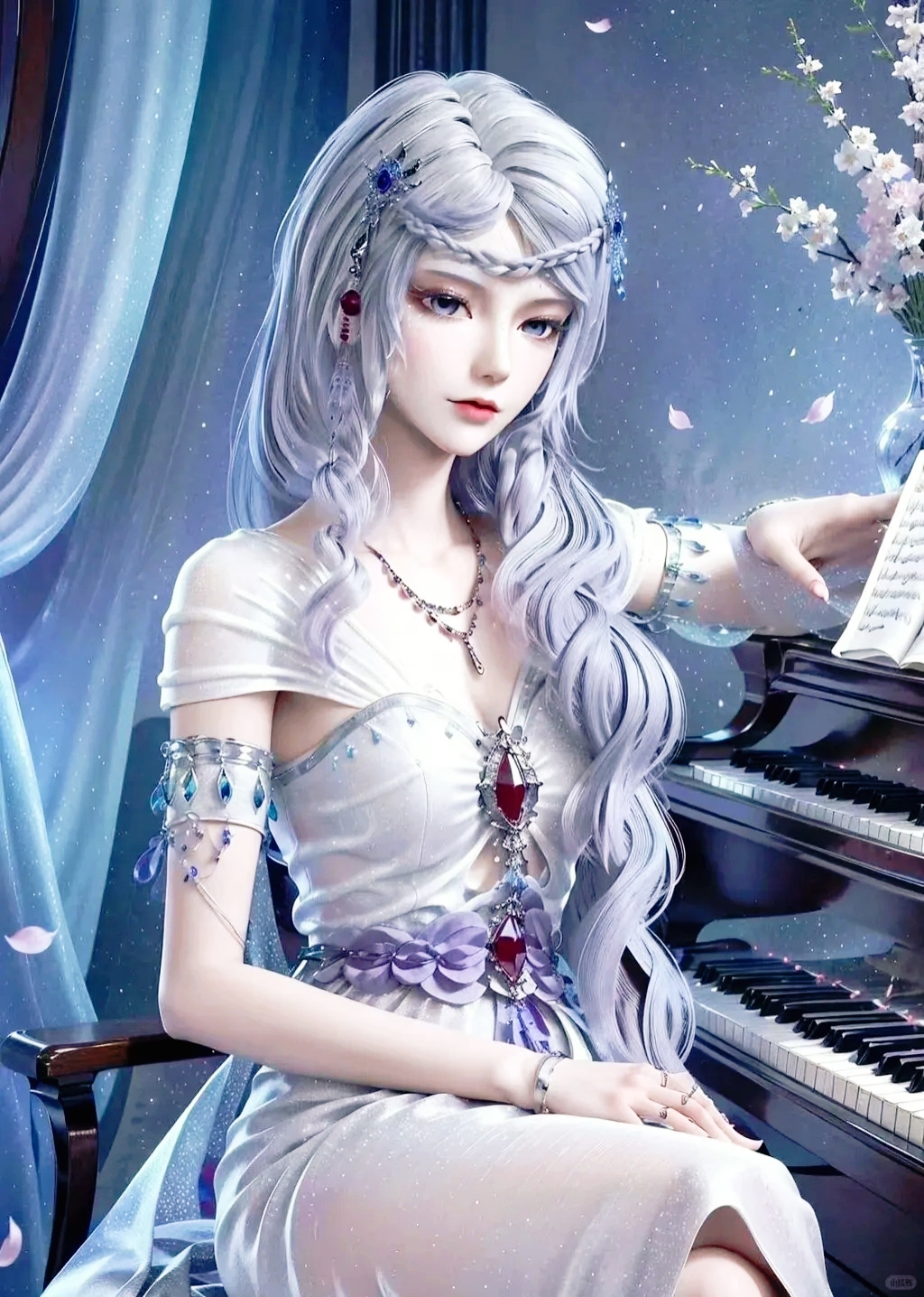 冰雪仙子降临人间,蓝发精灵美得不像话 银装素裹中,蓝发精灵舞动奇迹