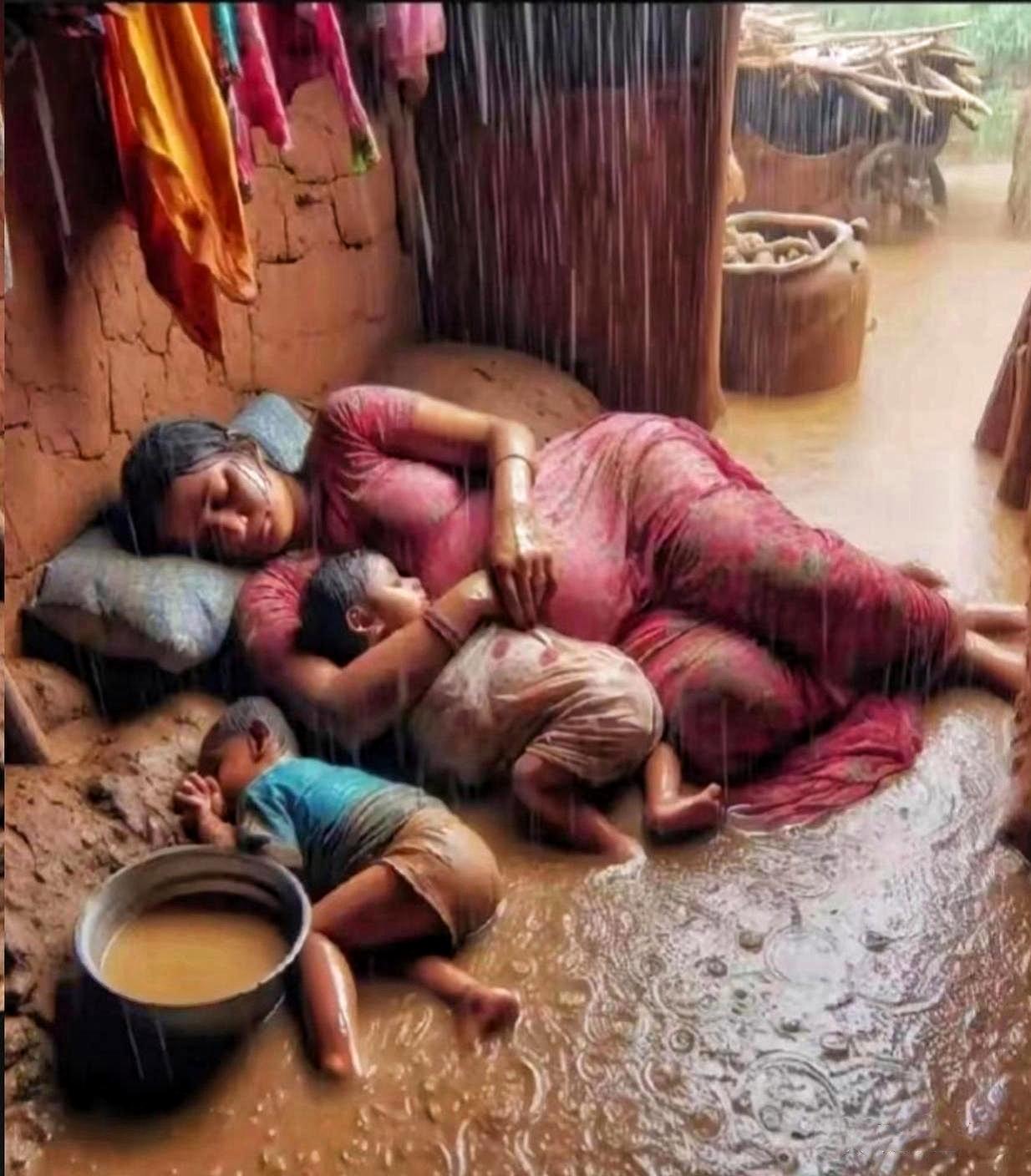 你看那图片里的条件,真是又艰苦又恶劣.