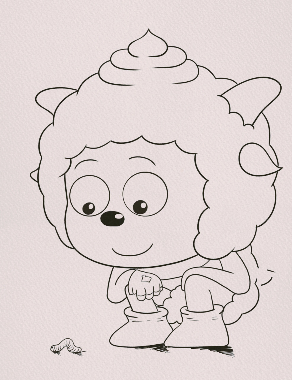 懒羊羊简笔画
