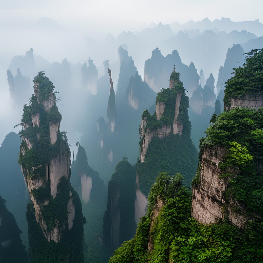 高耸入云的山峰图片