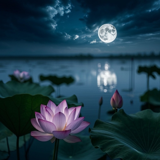 90荷塘中央,荷花亭亭玉立,宛如仙子般婀娜多姿.