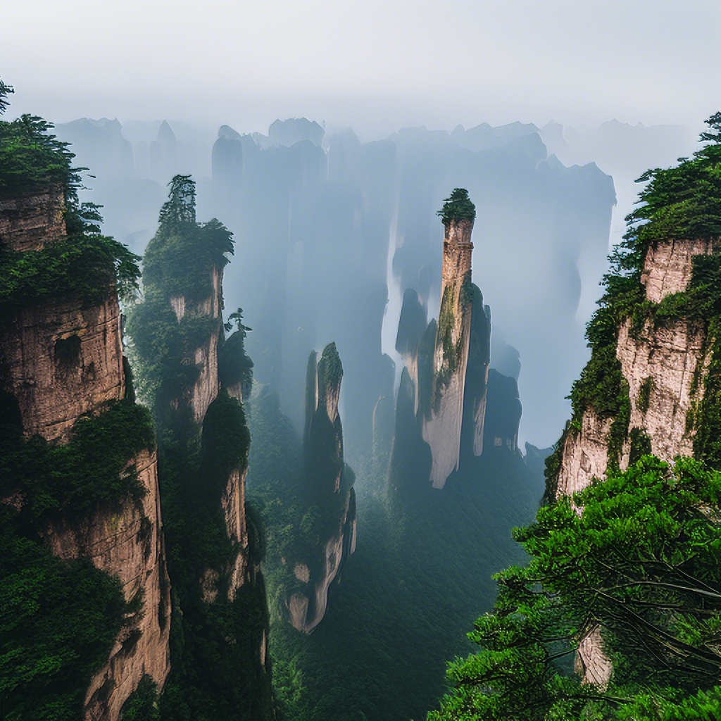 高耸入云的山峰图片