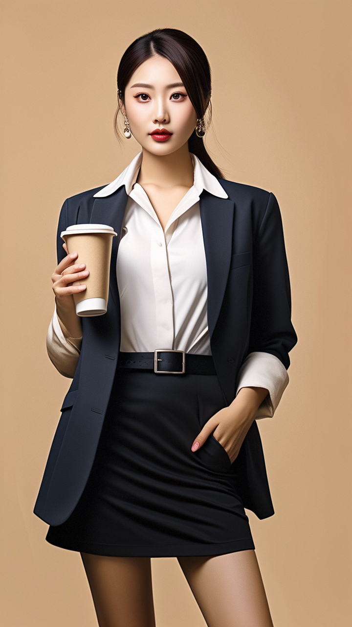 职场女性的西装魅力  在当今的职业环境中,中国女性以她们独特的魅力