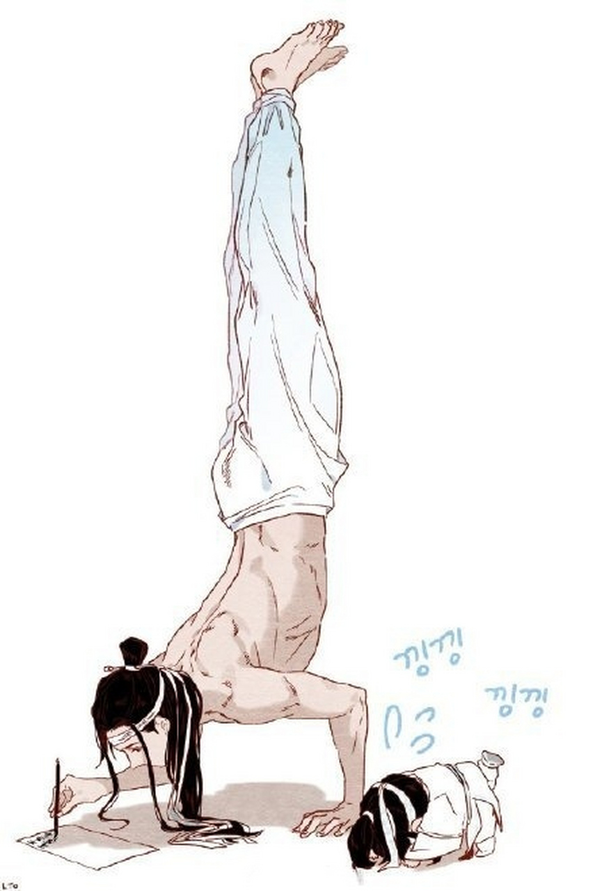 【魔道祖师】 蓝二你可真会玩,倒立罚抄.(●°u°●)」