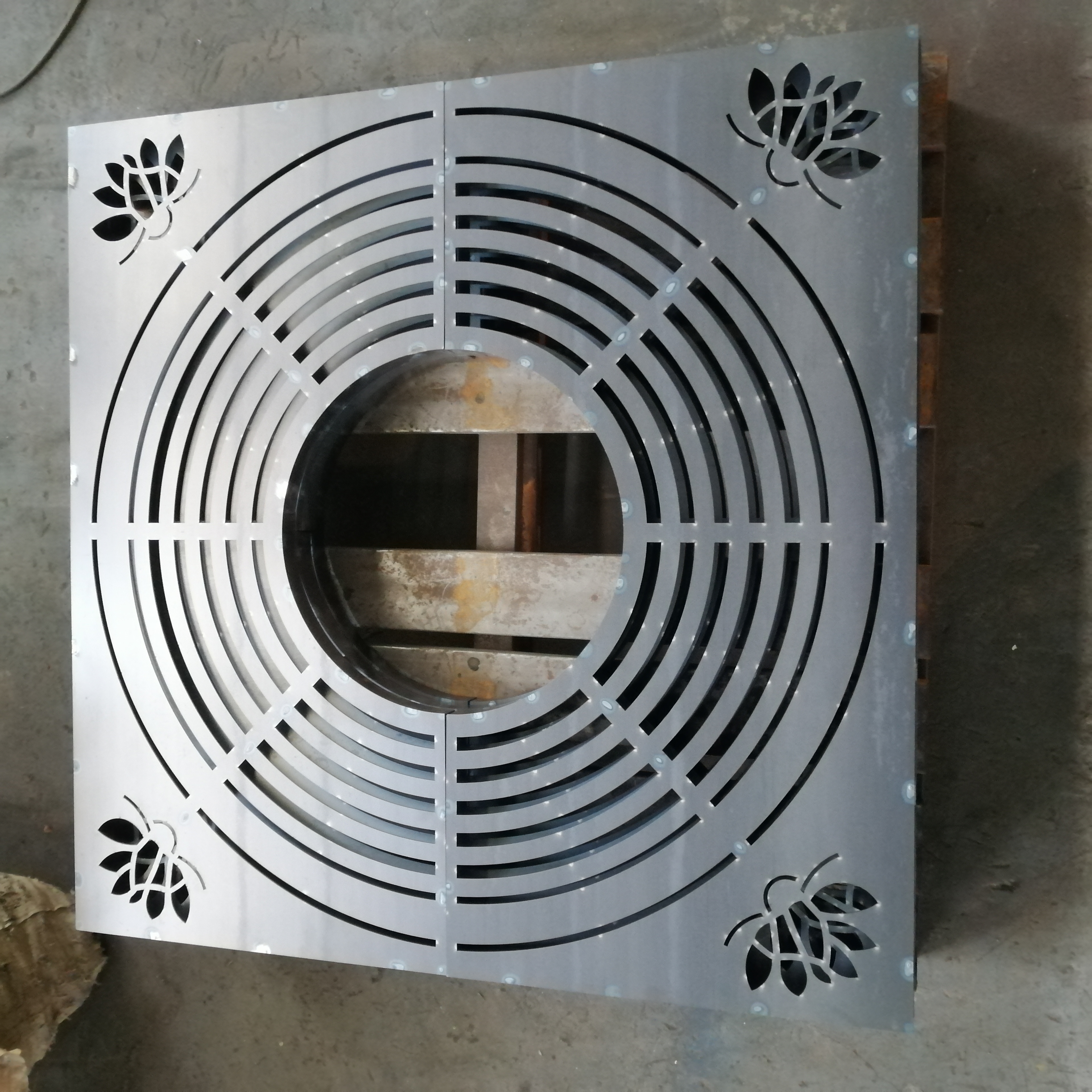 不锈钢树池篦子钢板切割树池盖板