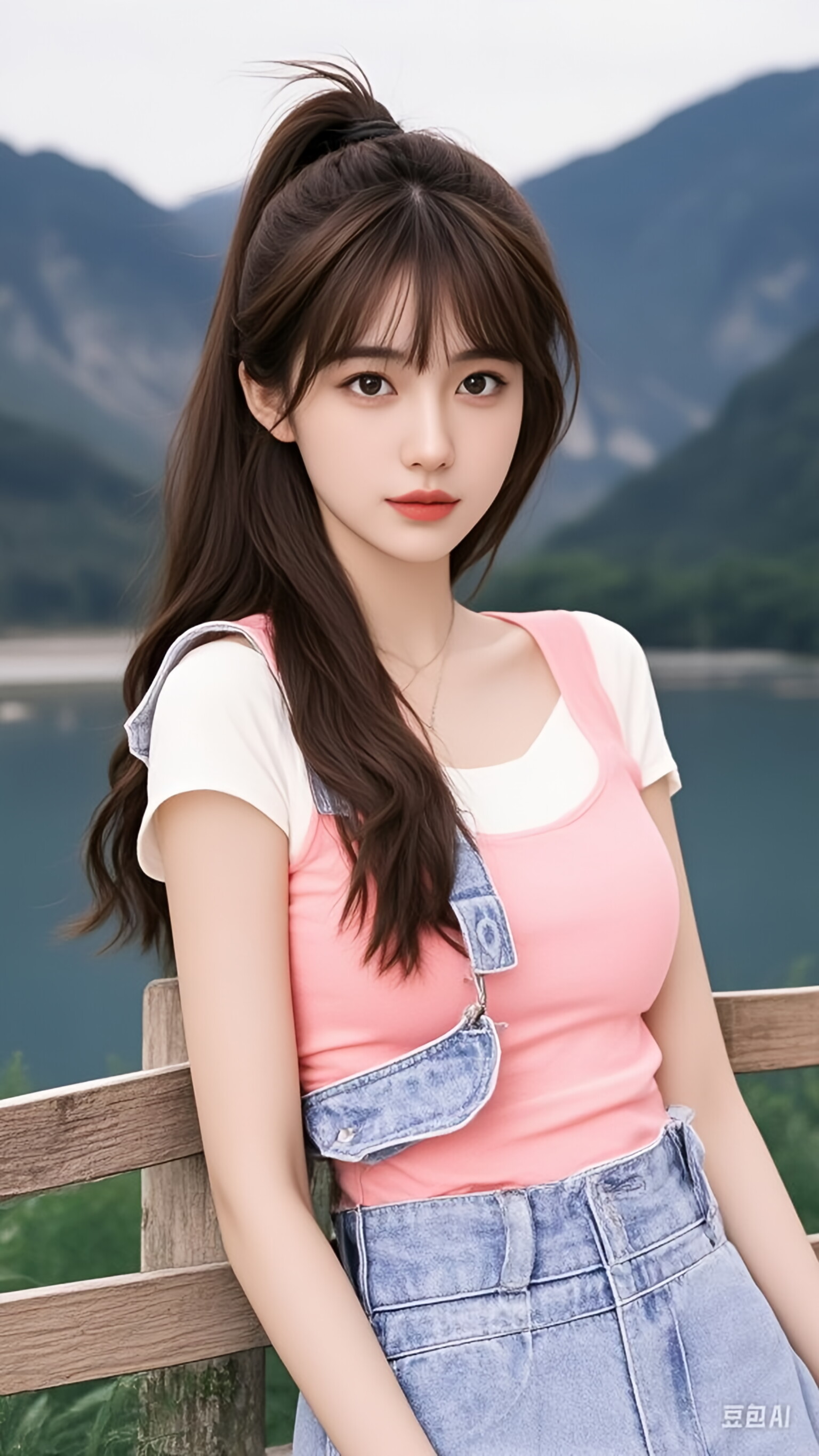 《豆包美女壁纸》 今天湖边拍照,风景美如画,心情也跟着美丽起来