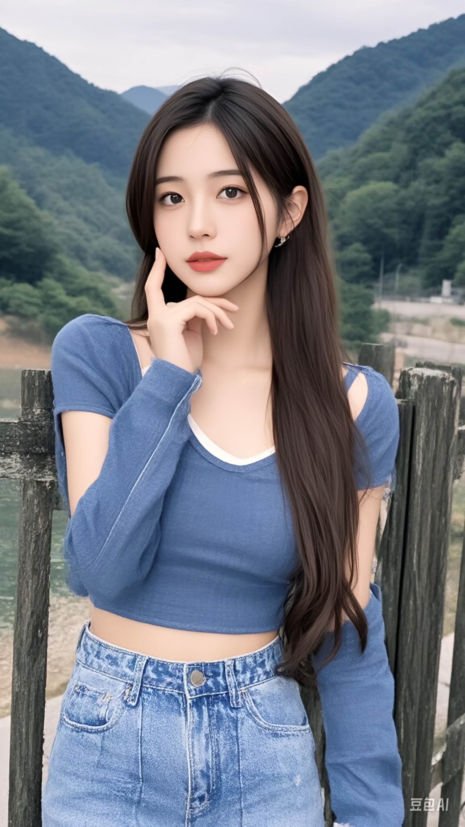 《豆包美女壁纸》 今天湖边拍照,风景美如画,心情也跟着美丽起来