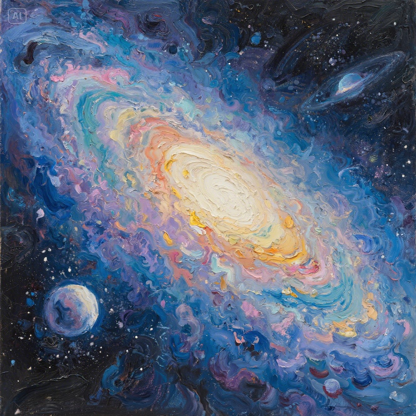 宇宙油画星球油画图片三体星空动漫宇宙 古画宇宙星球油画超现实主义