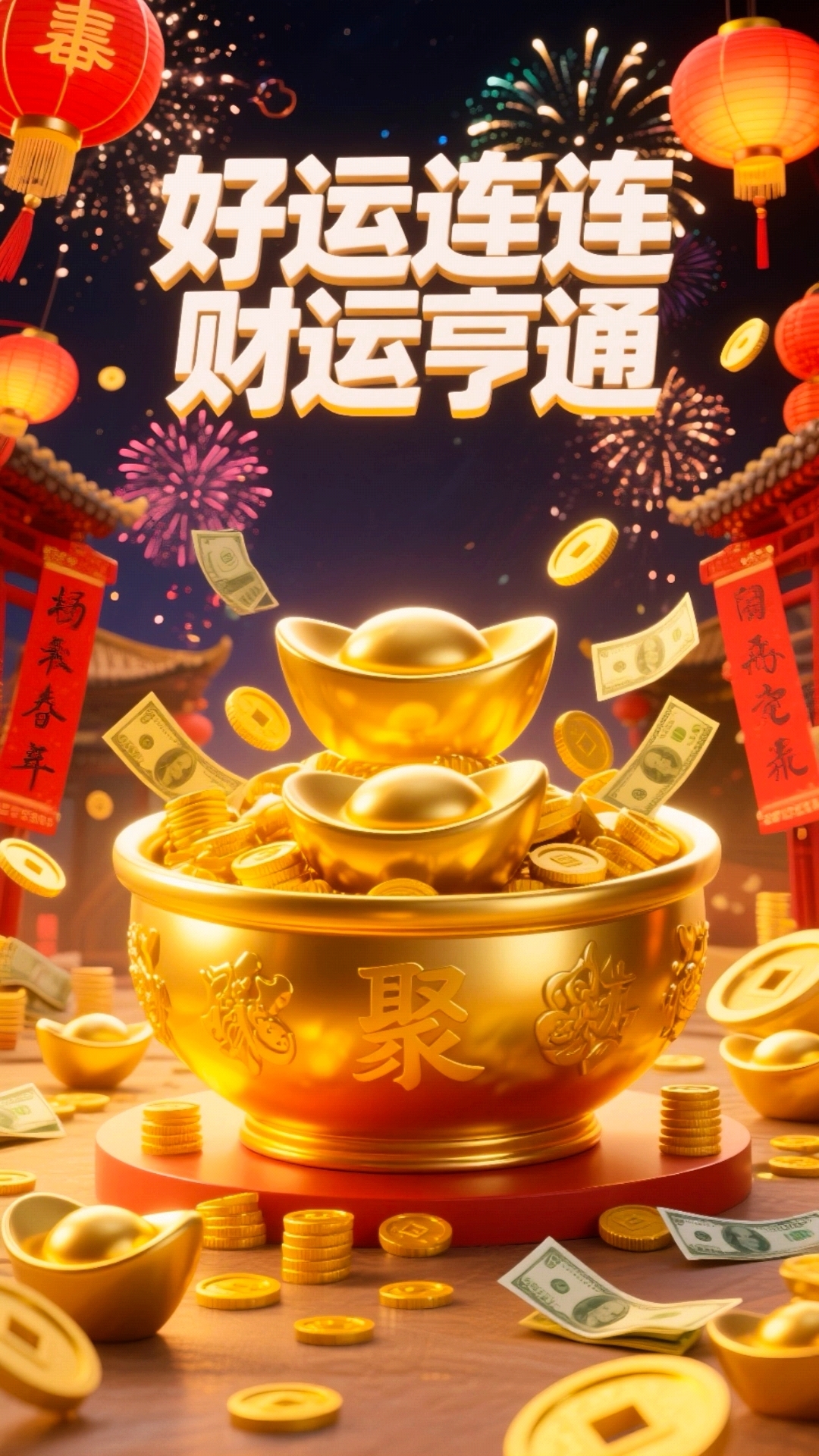 收下这个聚宝盆,好运连连,财运亨通!