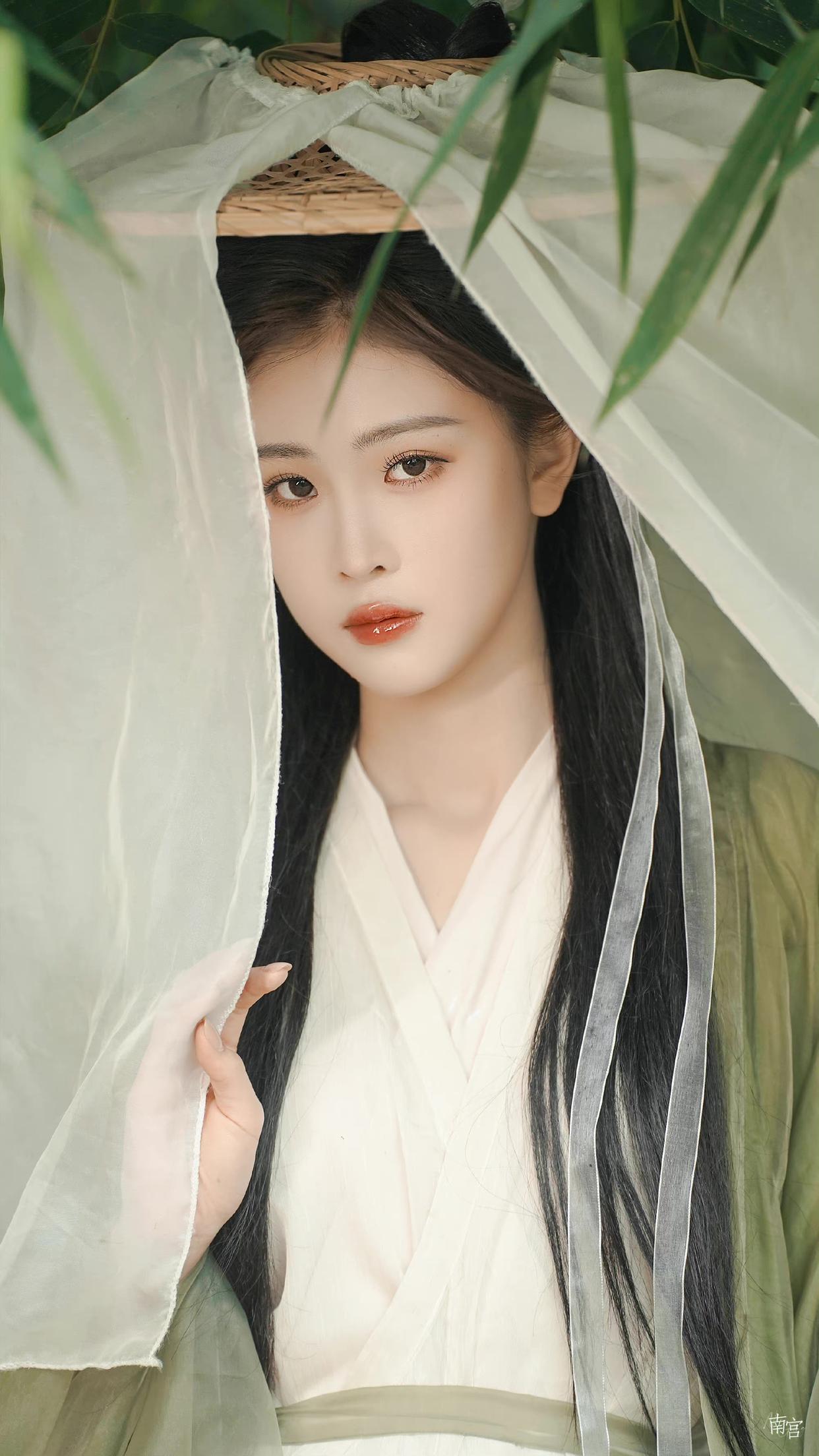 古装广袖流仙裙超仙气飘逸古风绿色齐腰襦裙套装