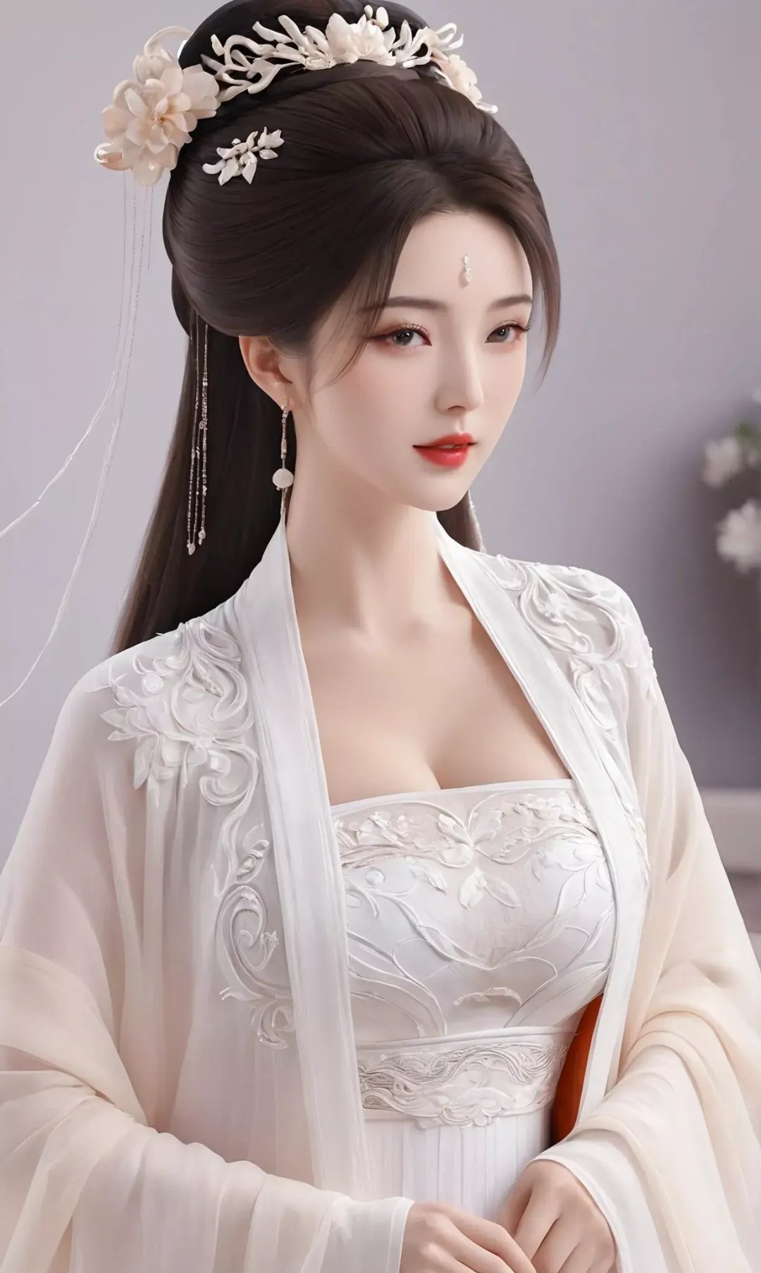 欣赏古装的美# #唯美中国风# 古装美女,宛如画中来✨ 一袭白衣