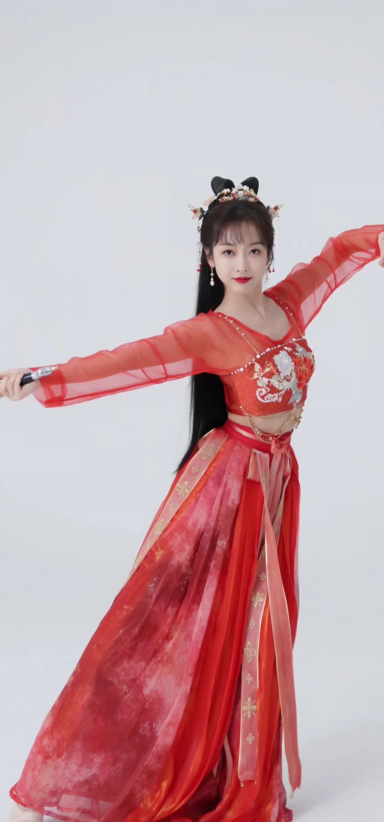 宣璐#红衣红唇,仙女舞剑,美极了