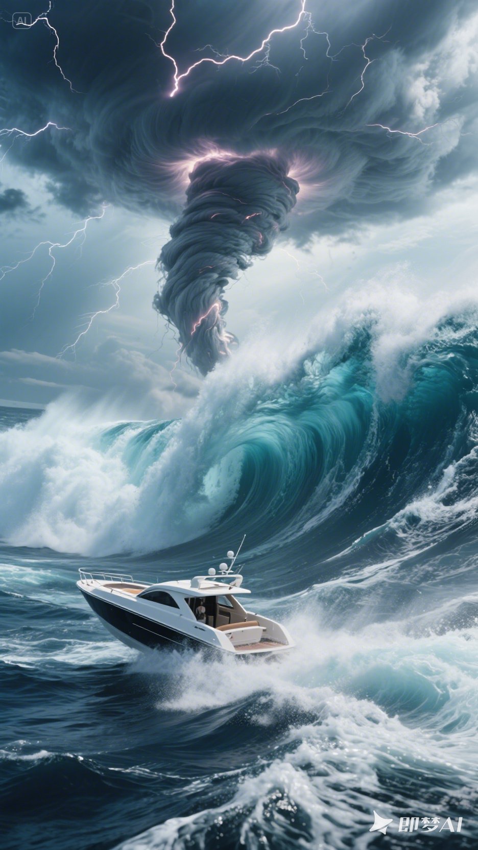即李,这艘船真是太勇猛了,竟然敢在大自然的怒吼中穿行!
