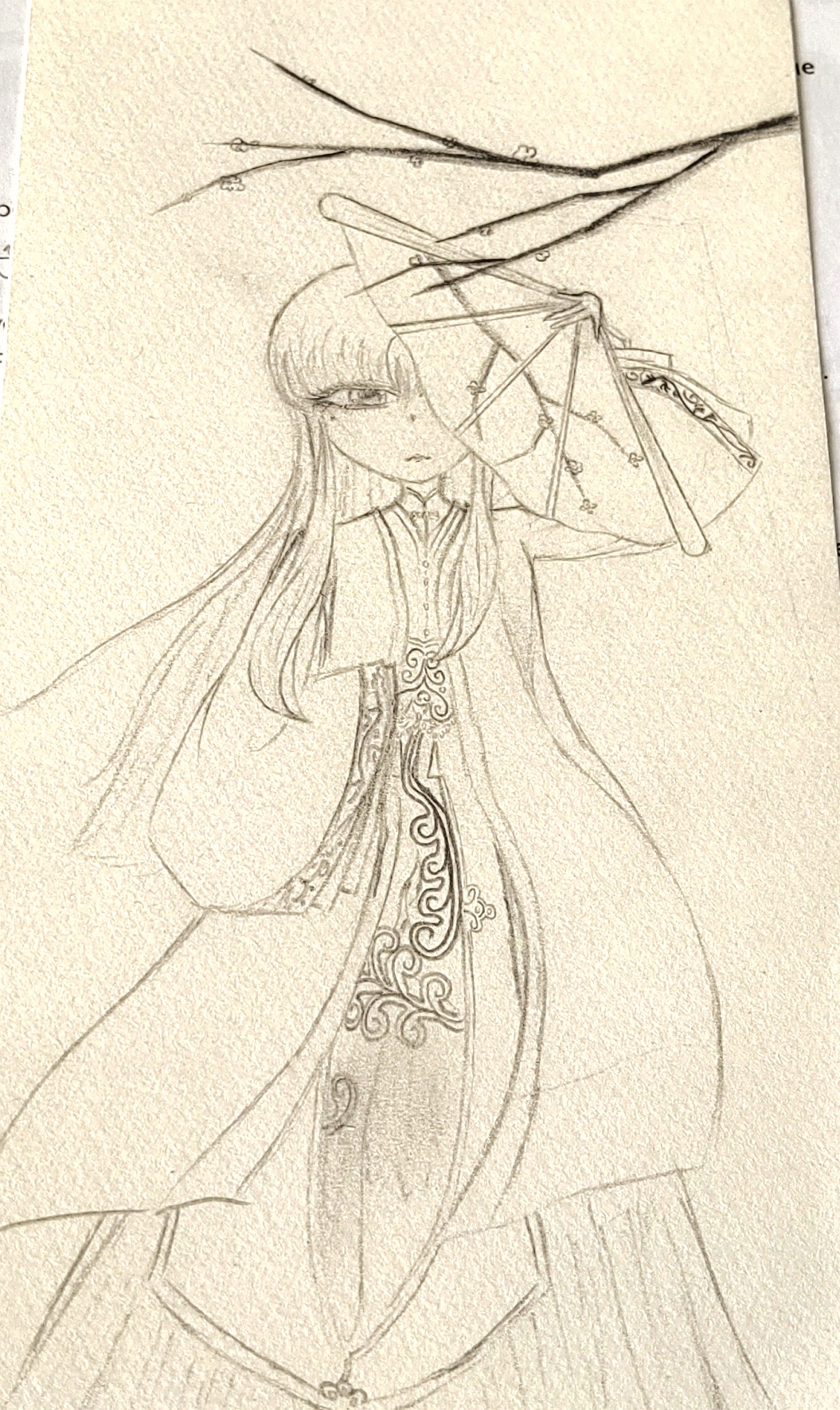 有没有大佬教我一下拿扇子的手怎么画?