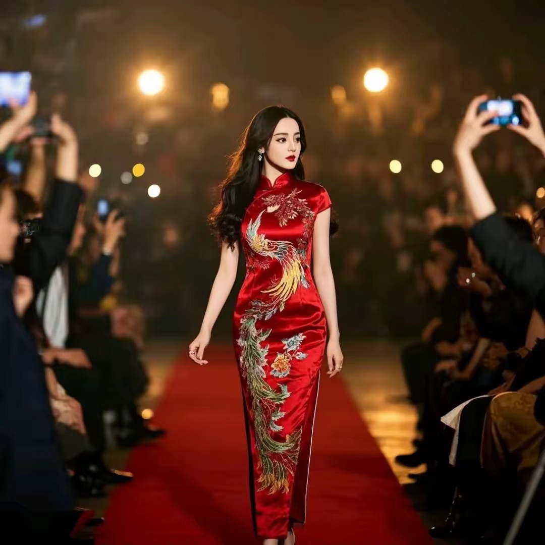 的旗袍 图案迪丽热巴蓝色旗袍迪丽热巴旗袍照片图片大全迪丽热巴旗袍