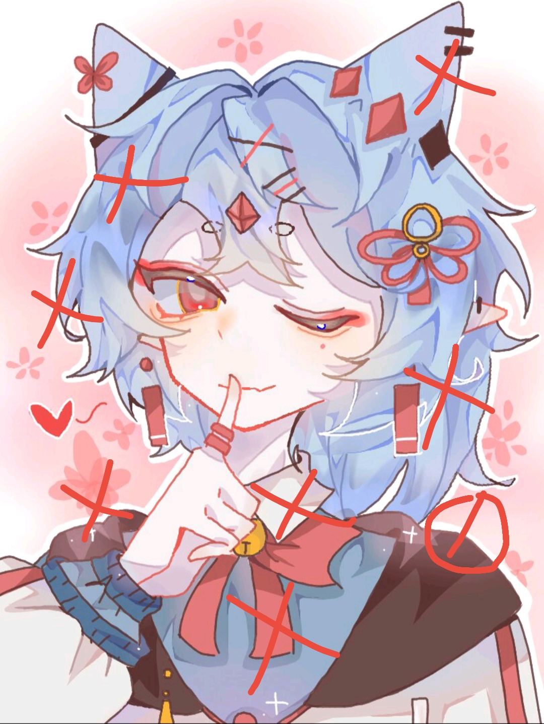 自家人设oc冰块#二次元专属交流地# #绘画摸鱼# #人设# 漫芽糖指绘晒