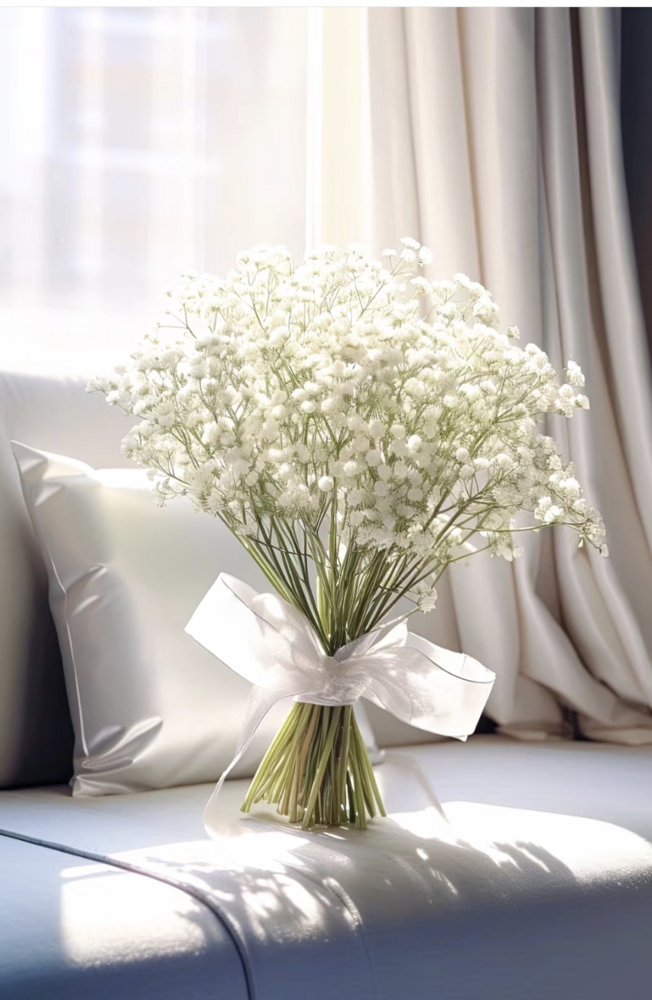 有一种白色满天星,它的花语是:我爱你,胜过爱情,更胜过爱自己[比心]