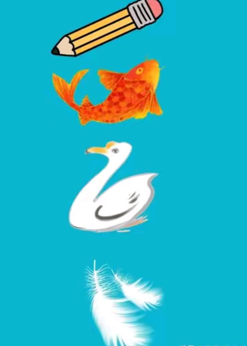 看图猜成语! 鹅,鱼,笔和羽毛,生活四重奏,每一天都绘声绘色.