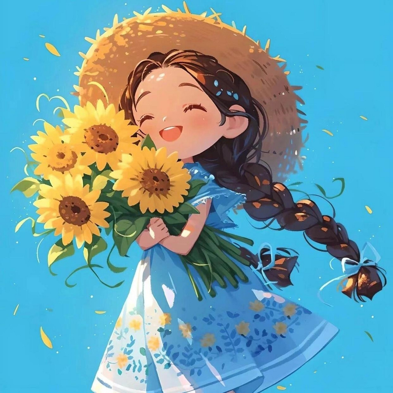 这一组夏天的女孩头像,看着就很欢乐.