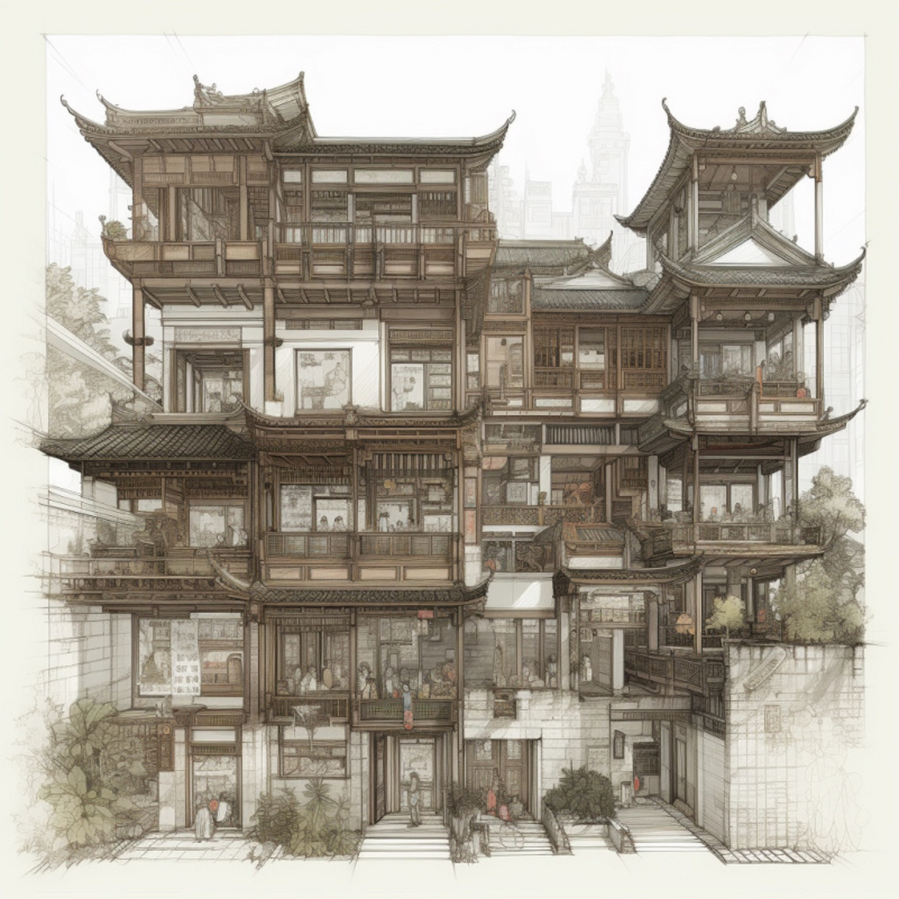 中式古建筑概念参考欣赏,你们想住在这样的房子里吗?