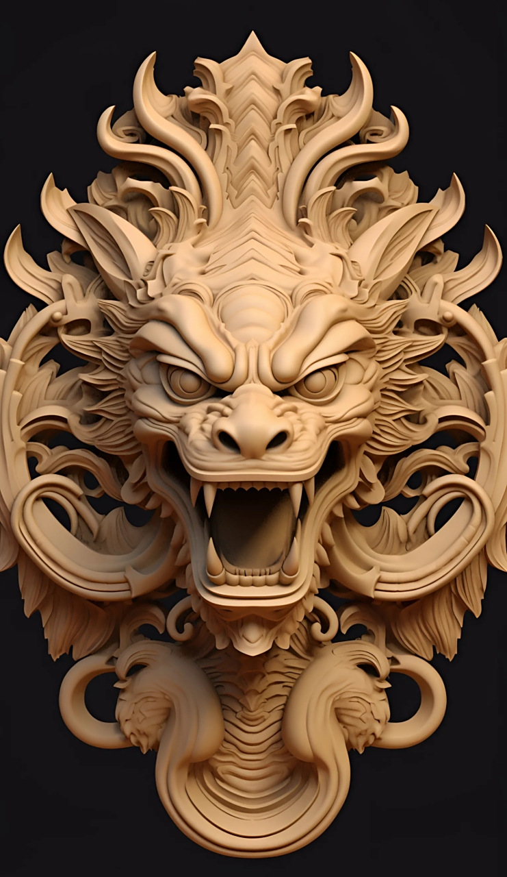 高清木雕中国龙,太有气势了,这么精细的木雕,一看就很耗时间和精力.