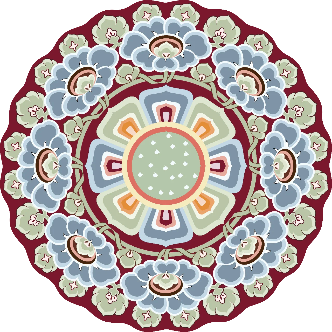 中国传统古典敦煌图案纹样,这些图案好像有一种神奇的力量.