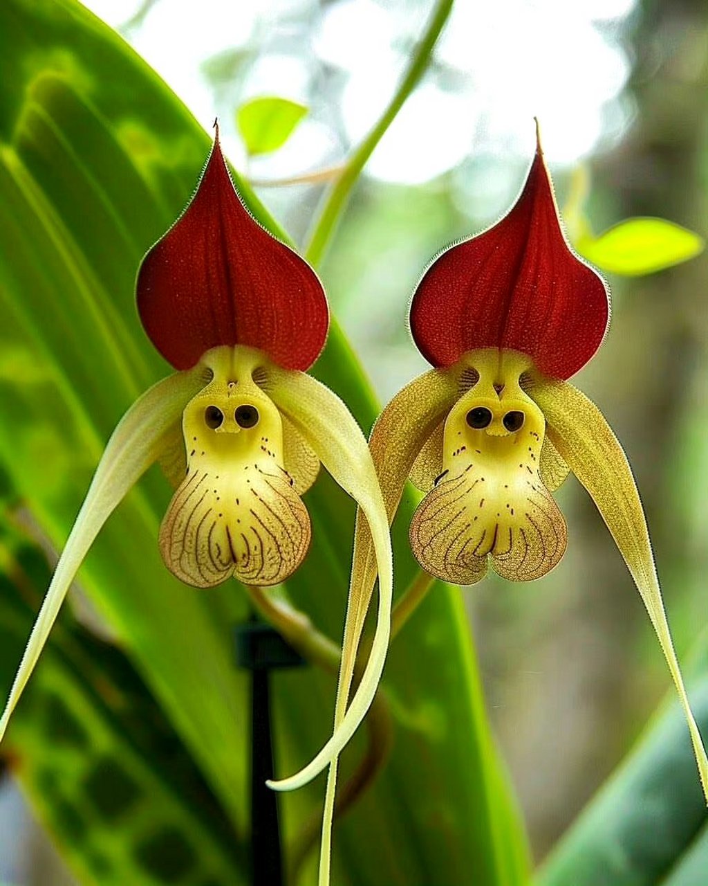 奇奇怪怪的兰花又出现了,听说这叫"猴面兰",它们像人类一样,长得有老