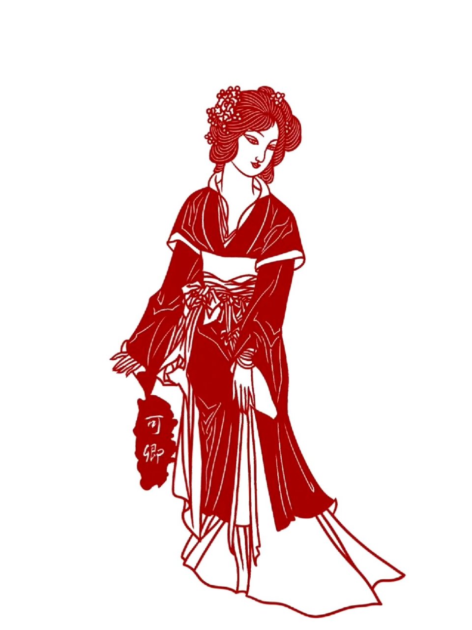 金陵十二钗剪纸,还蛮形象的,一眼就能认得出是哪个人.