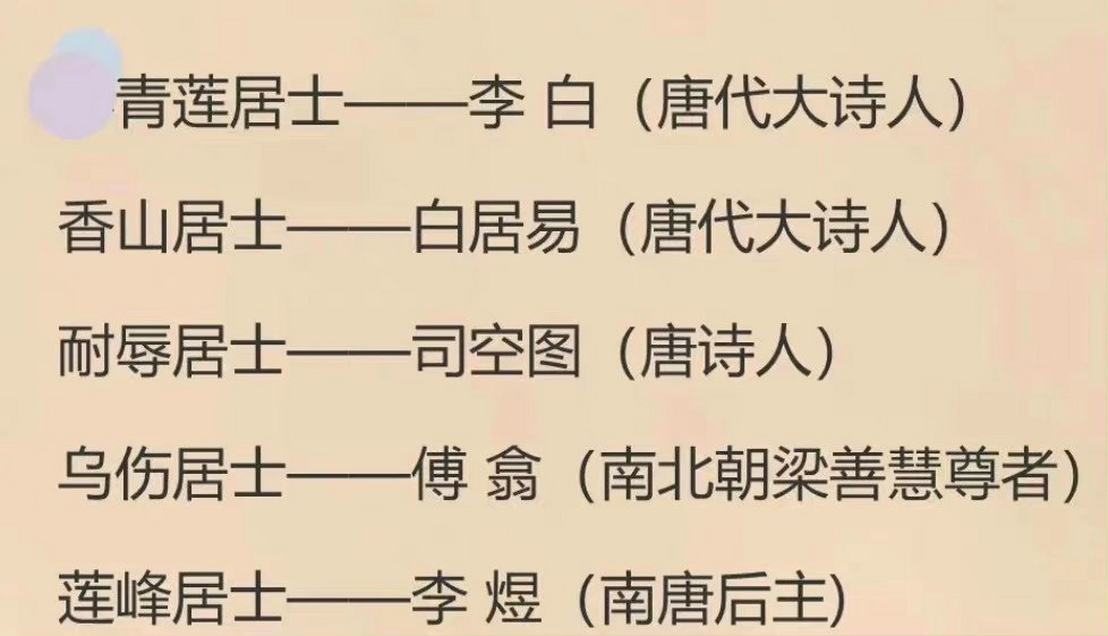 中国古代诗人,词人的"居士"称号整理,喜欢叫"居士"的人这么多!