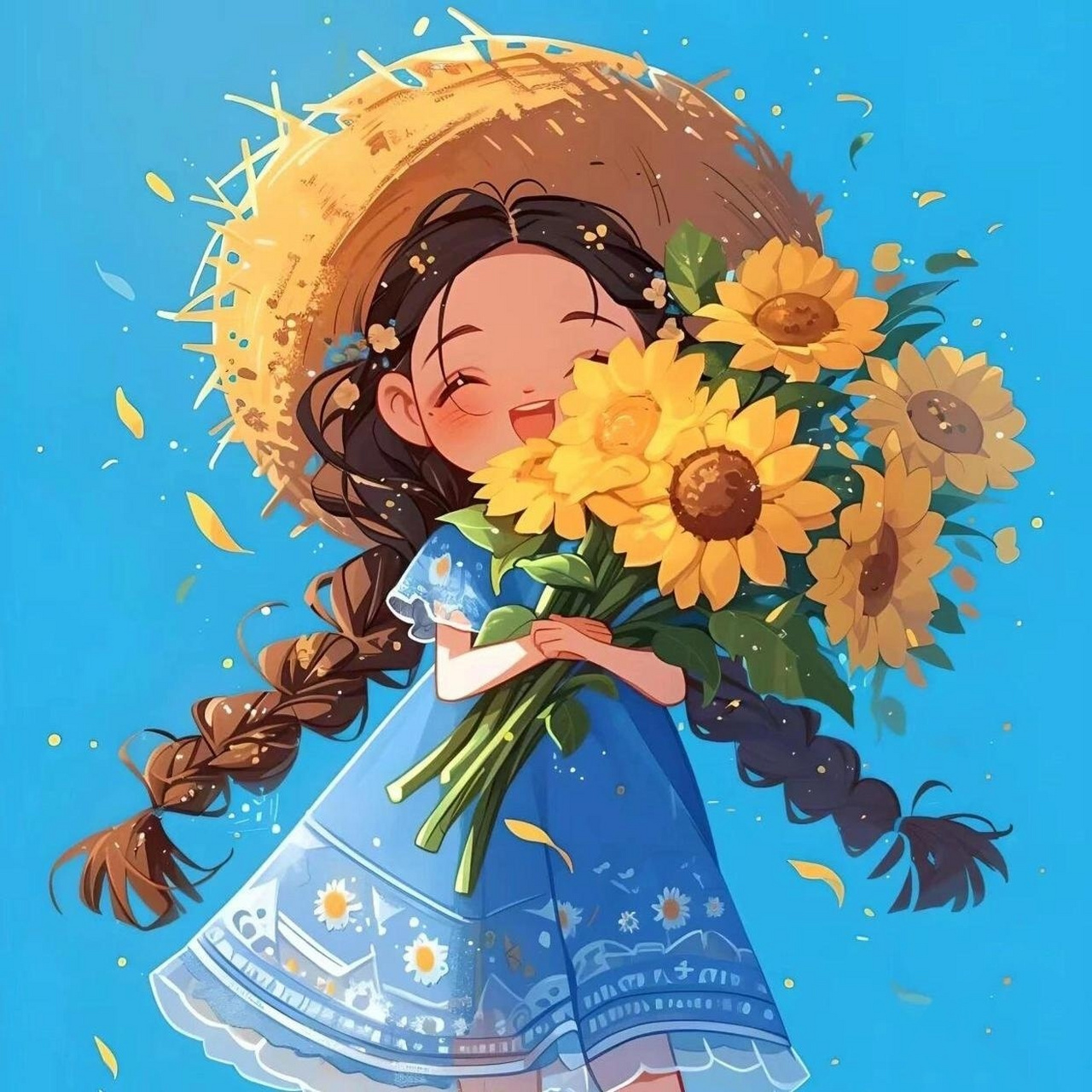 这一组夏天的女孩头像,看着就很欢乐.