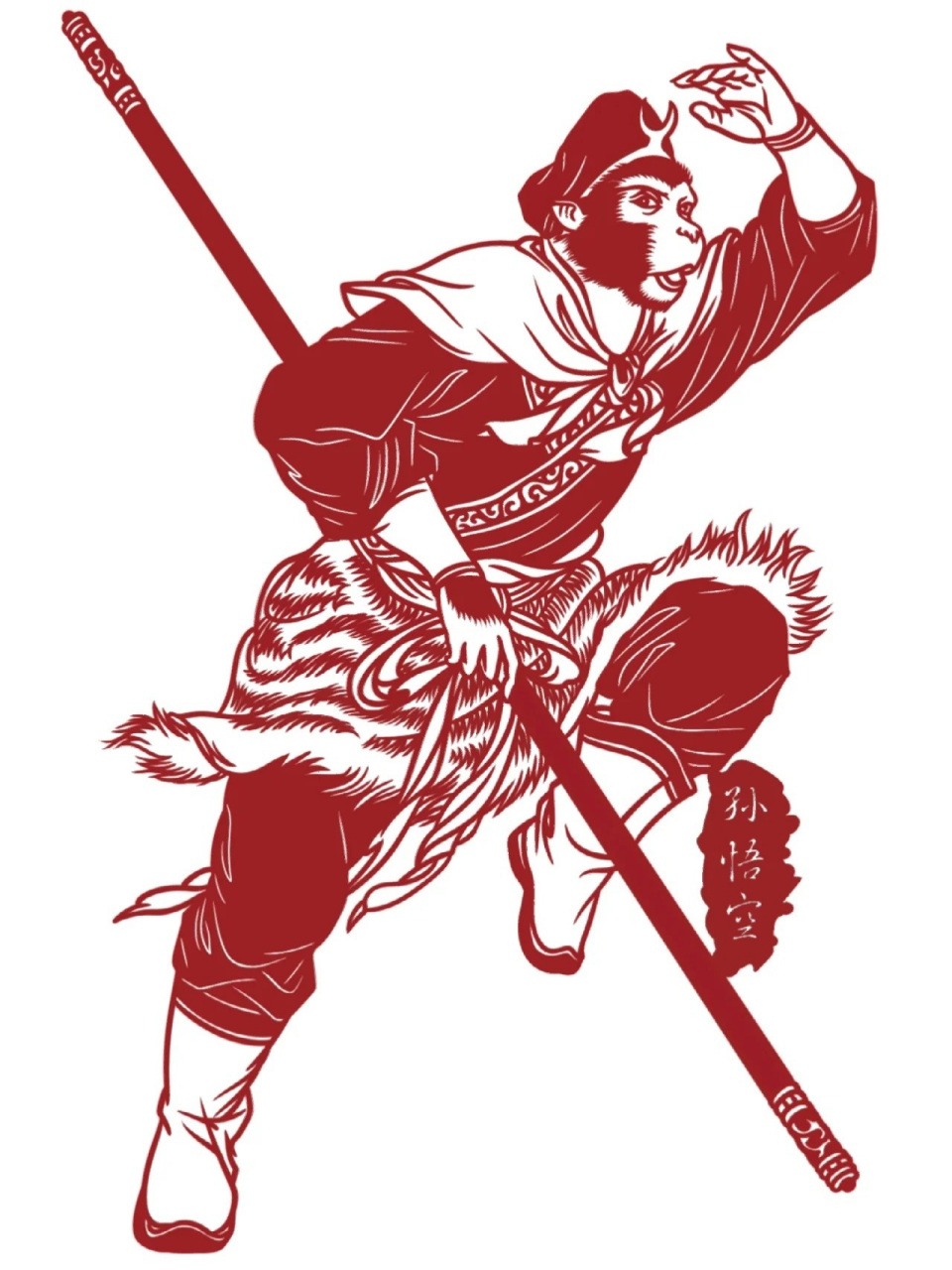 西游记剪纸欣赏,这得多么心灵手巧的人,才能剪出如此繁复的衣服纹理和