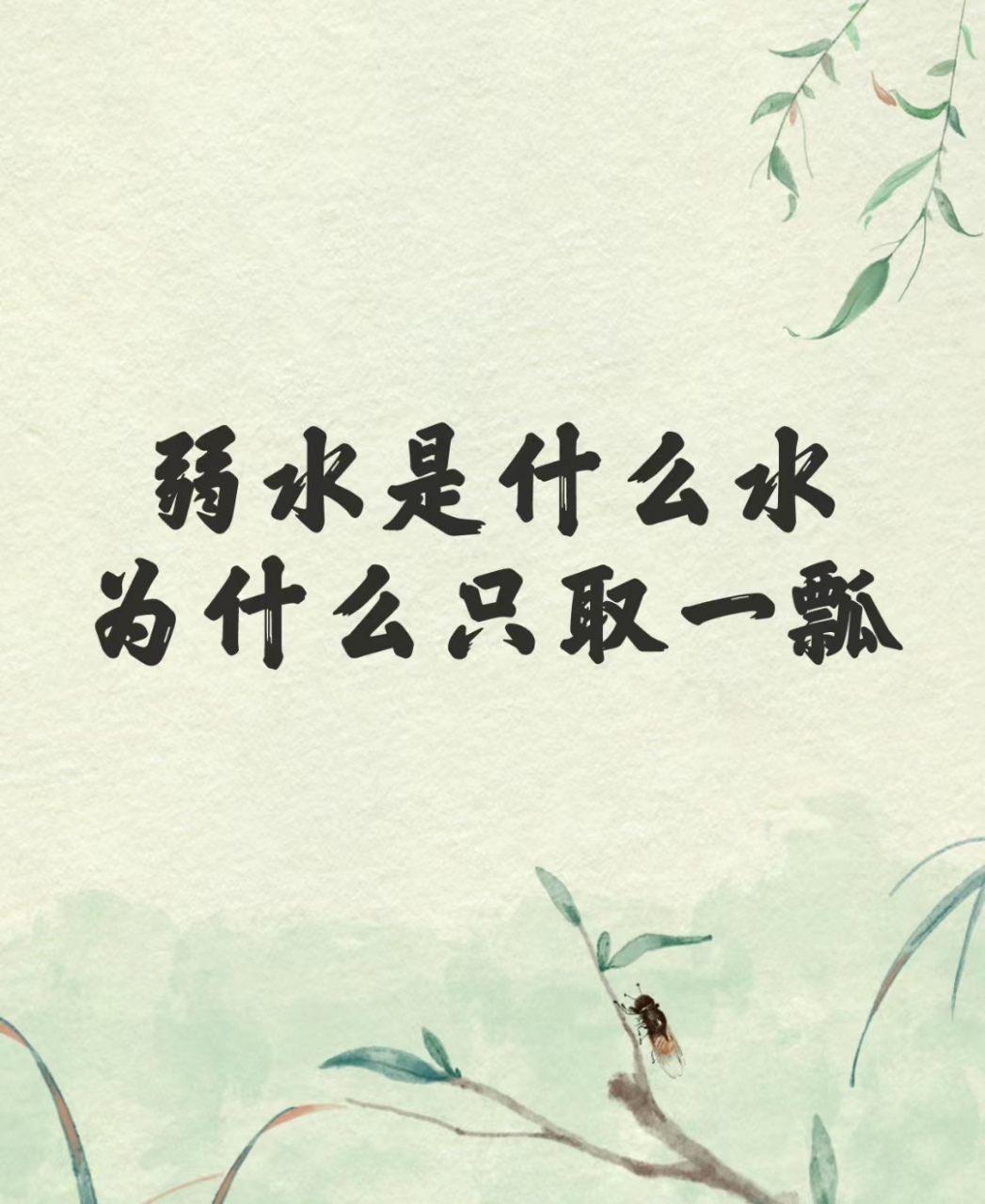 为什么大家都说"弱水三千,只取一瓢饮"?这些知识挺有趣的.