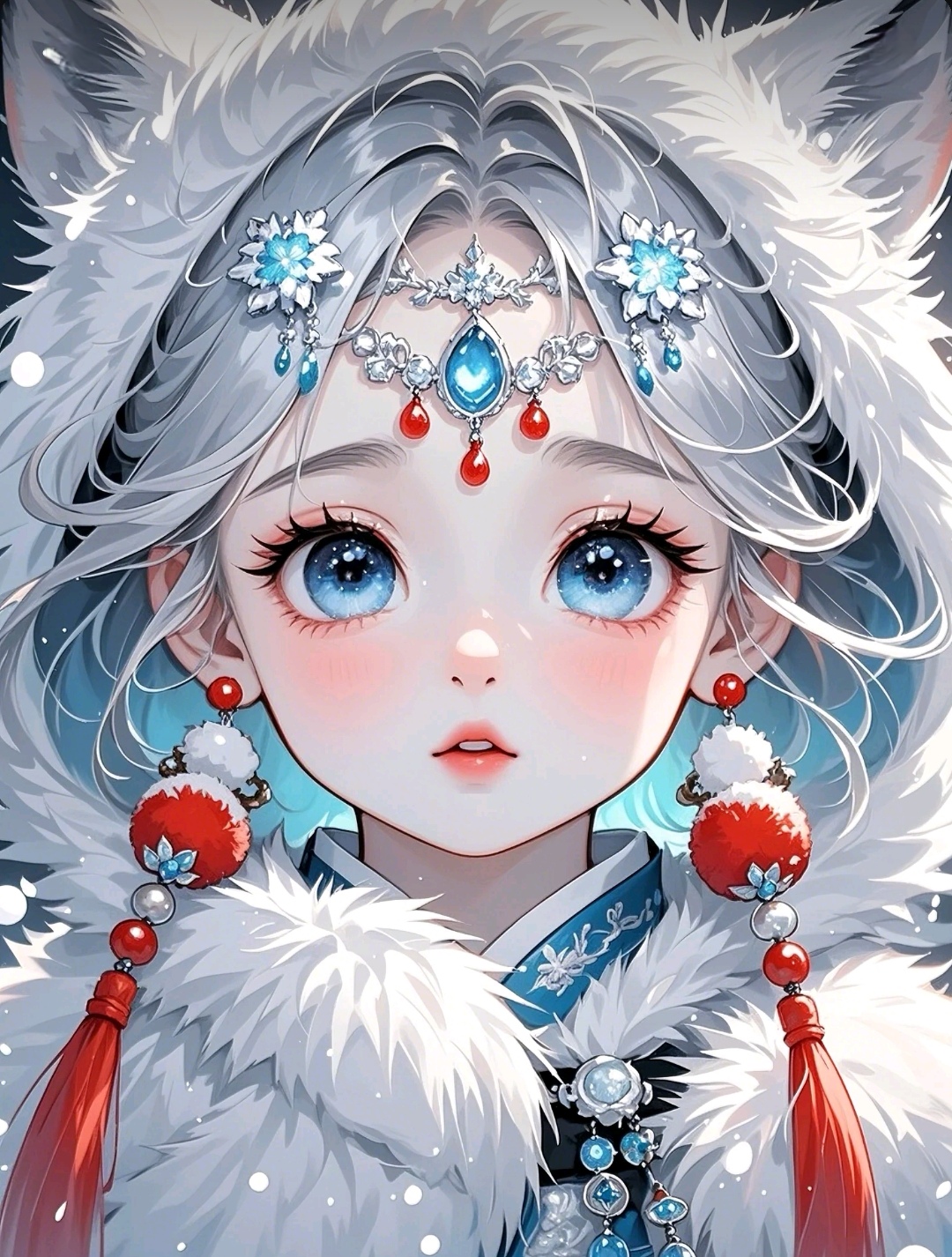 雪精灵现身,冬日里的梦幻使者,带来清新与纯净.#优质头像每日推荐