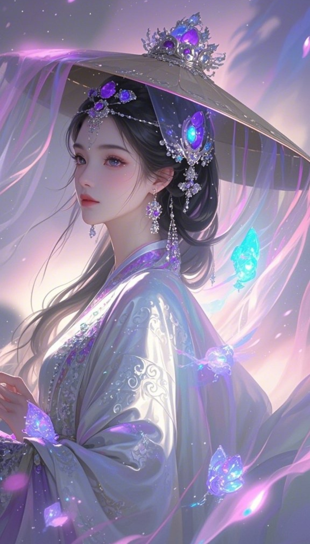 这仙女般的姐姐,一袭白衣,手持团扇,翩若惊鸿,宛若仙子下凡,美得让人