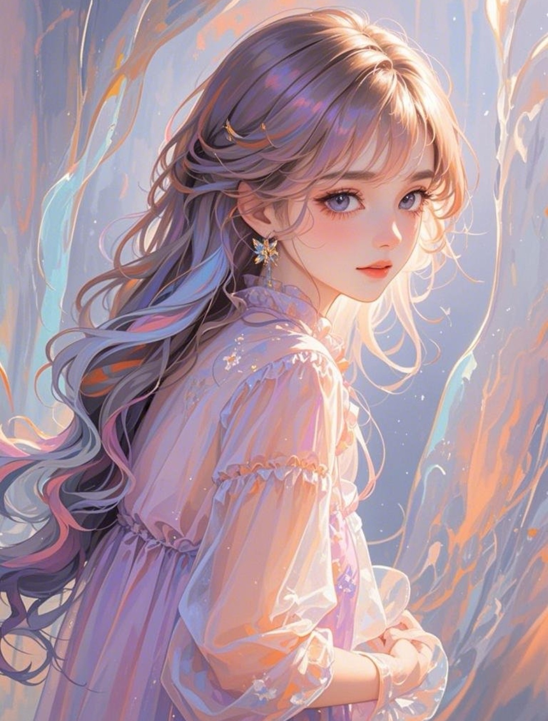 探索梦幻般的色彩世界捕捉那抹温柔的紫霞仙子