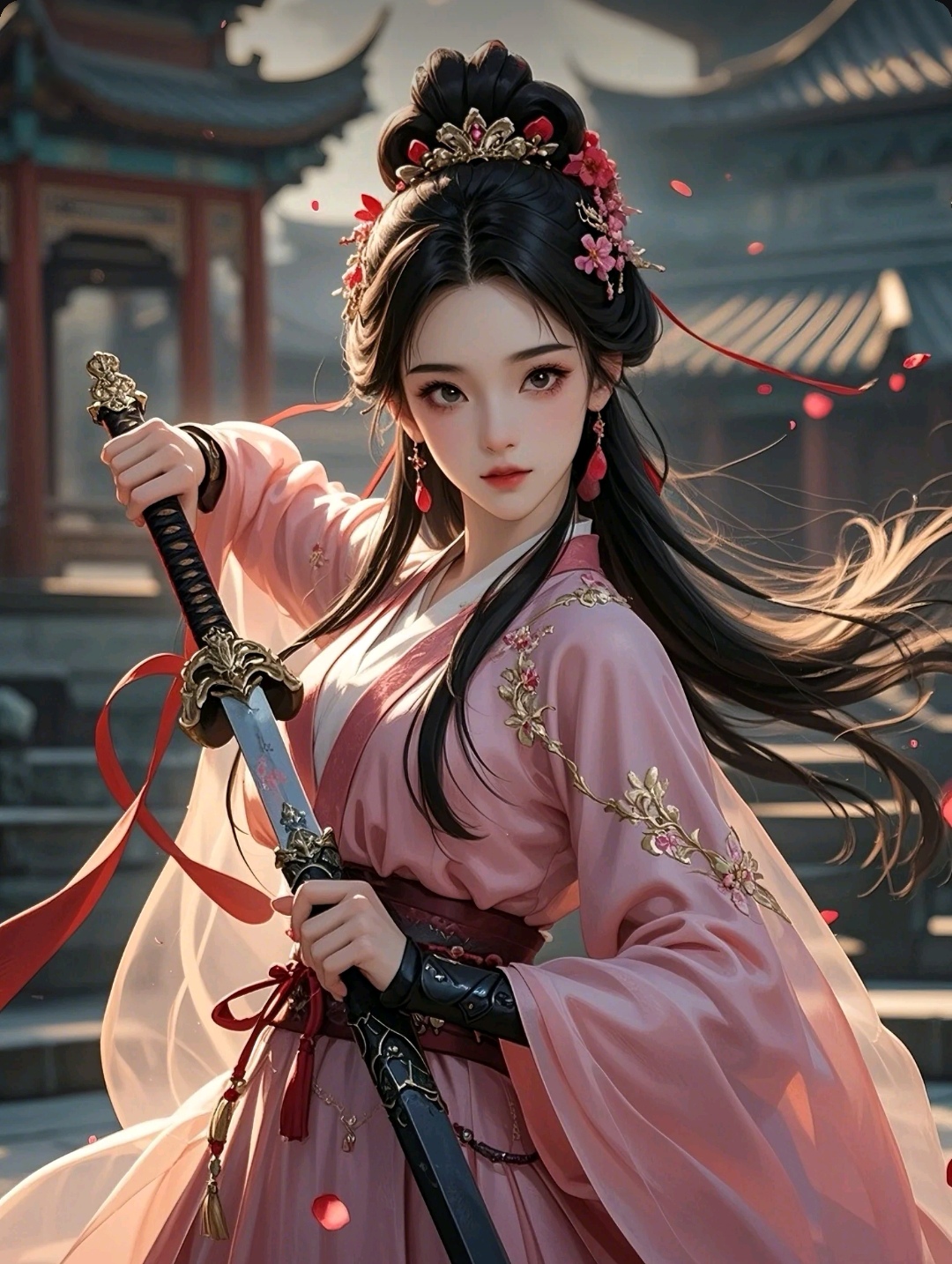 这古风小姐姐手持宝剑,英姿飒爽.@绯色琉璃的动态