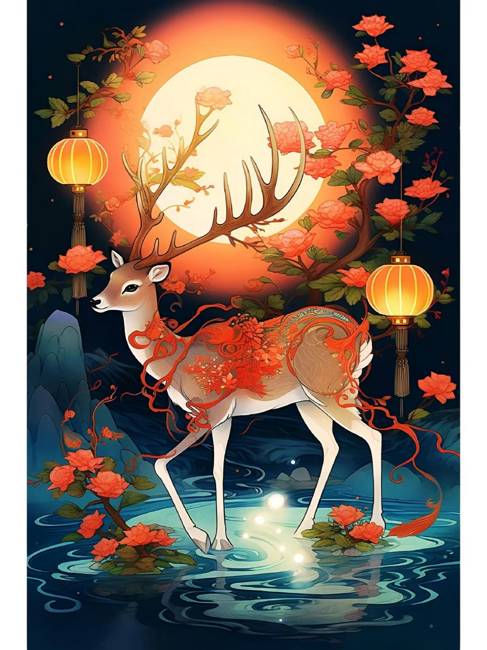 福鹿双全,一鹿生花!