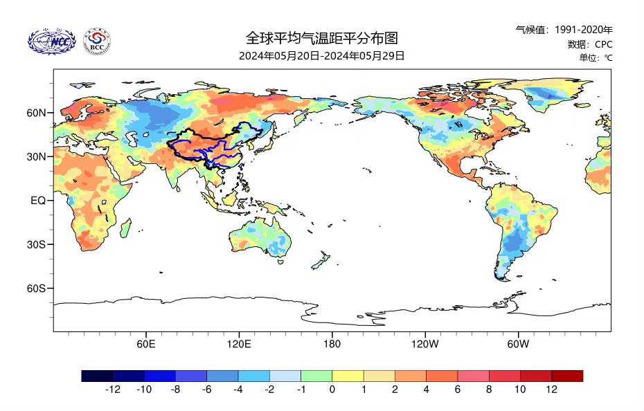 全球气温地图图片