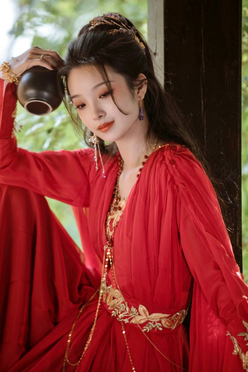 李钰古装,红衣侠女造型#国风主理人