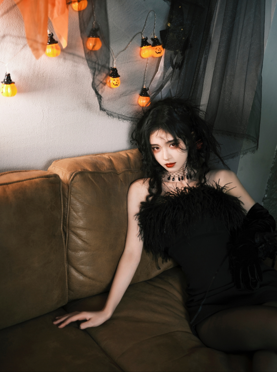 鞠婧祎黑丝造型