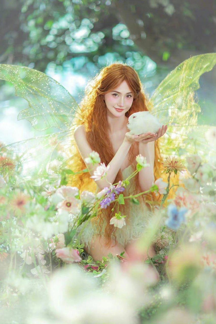 蓝心妍花仙子造型写真