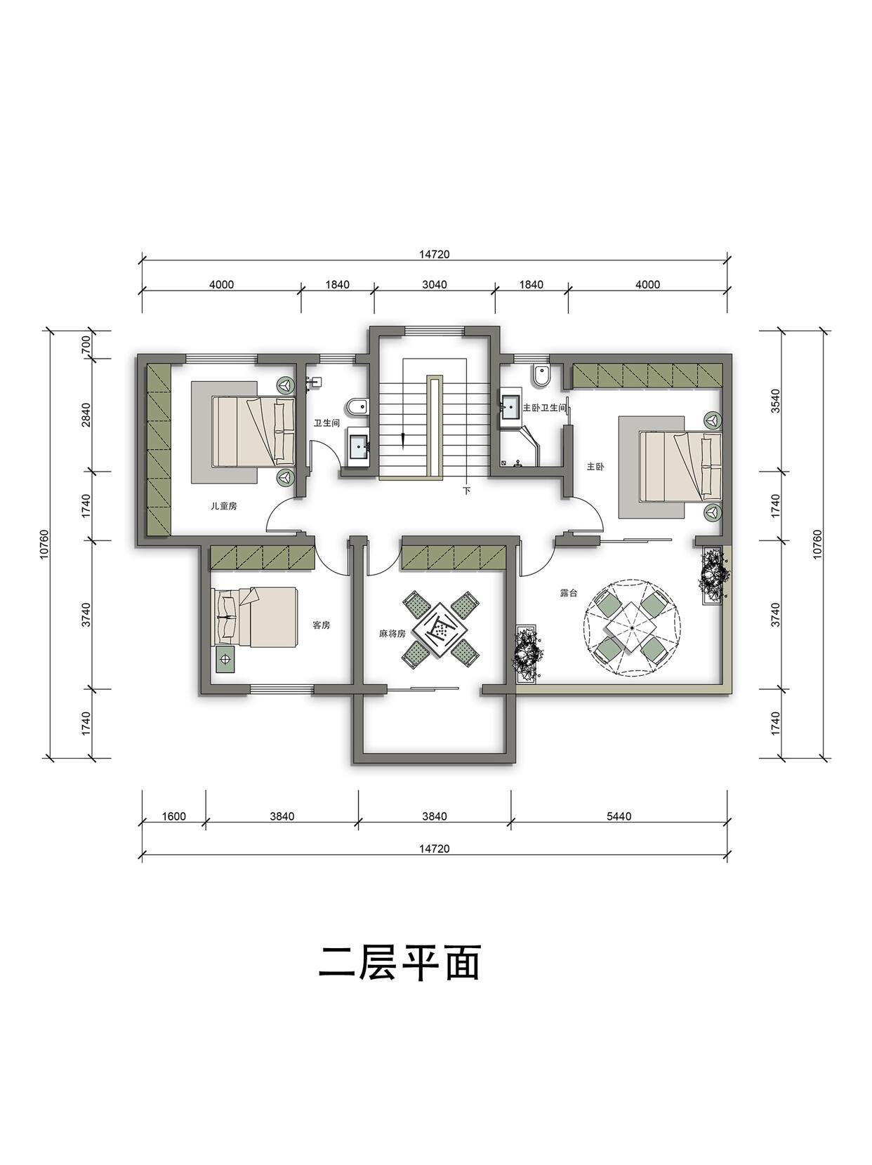 进深10米宽14米户型图图片